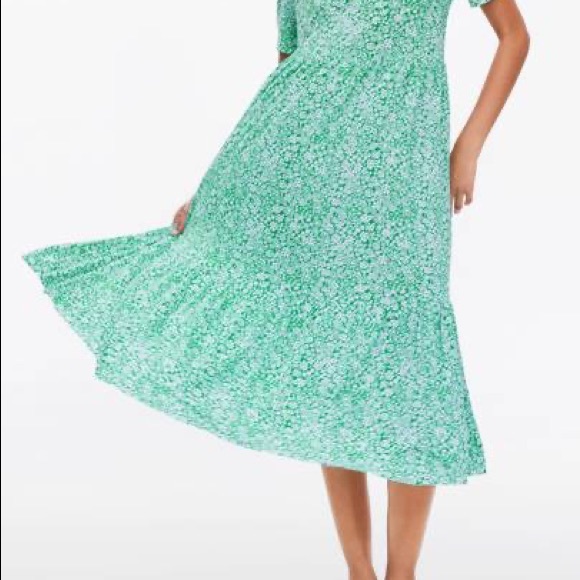 Zara Green Printed Dress - Picture 2 of 4
